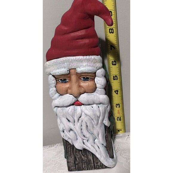 Fireplace Match Stick Holder Santa Claus Ceramic Hanger Sparkles Hat Holly Berry - Picture 9 of 11